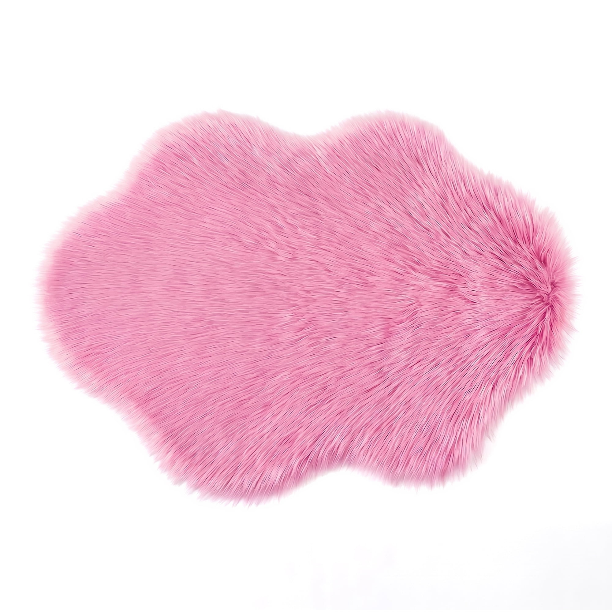 Unique Bargains Soft Shaggy Area Rug Washable Fluffy Bedroom Rug Non Slip 35" x 24" Red