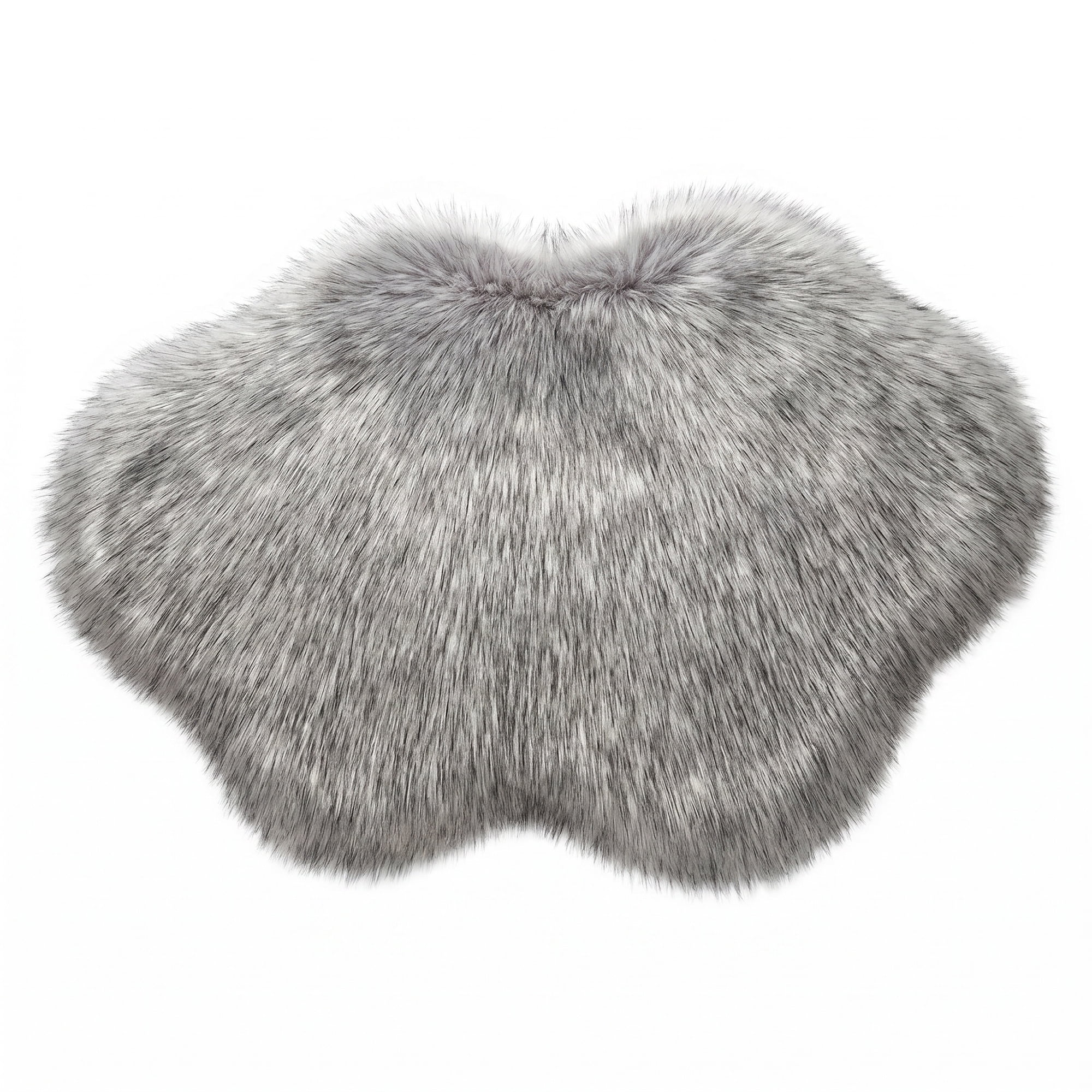 Unique Bargains Shaggy Area Rug Washable Fluffy Bedroom Rug Non Slip 35" x 24" Gray