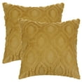 thumbnail image 1 of Unique Bargains Shaggy Plush Throw Pillow Covers Couch Pillow Covers (2 Count) Yellow-2 18" x 18", 1 of 6