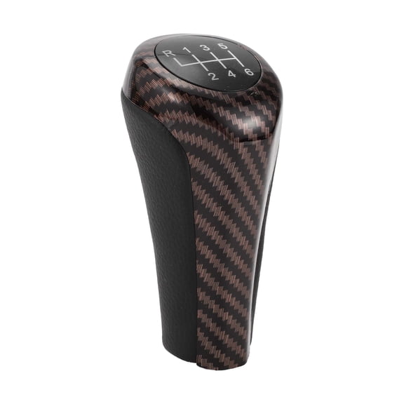 Unique Bargains Shift Knob 6 Speed Manual Stick Shifter Knob for BMW X3 2004-2020 Plastic Brown Black