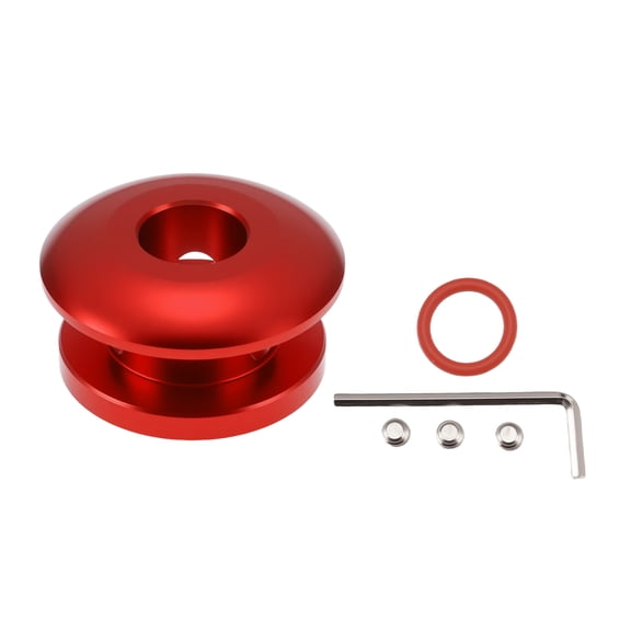 Unique Bargains Shift Knob Adapter Iron Plastic Shift Knob Thread Adapter for Transmission for Universal Red 1 Set