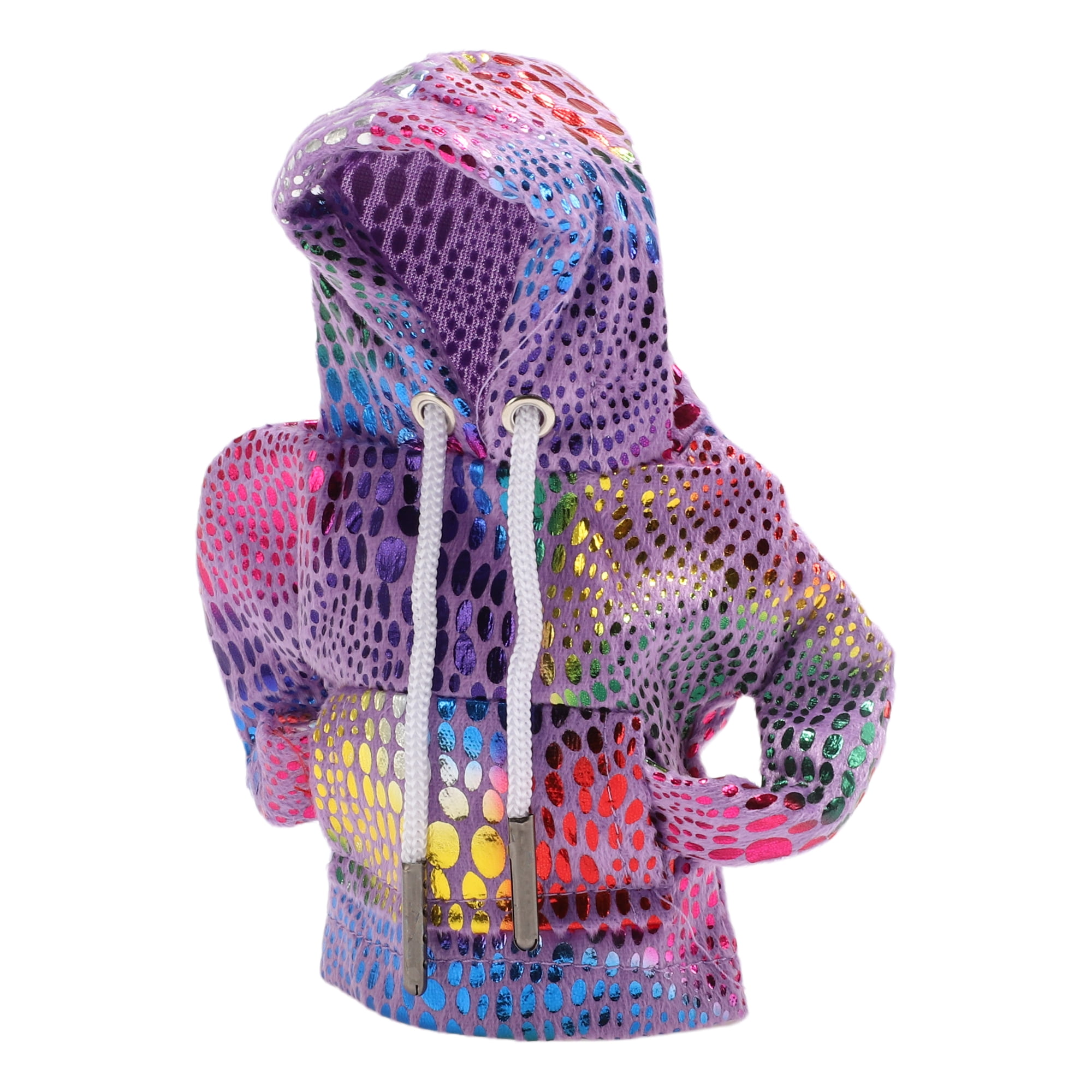 Unique Bargains Shift Knob Cover Reflective Gearstick Hoodie for Car RV Truck Purple