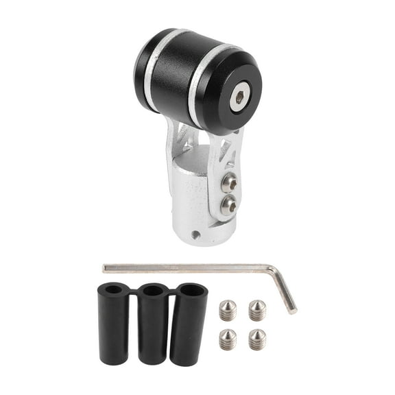 Unique Bargains Shift Knob Universal Gear Shifter Knob Aluminum Alloy Stick Shifter Lever Knob for Automatic and Manual Vehicle with 3 Adapter Black 1 Set