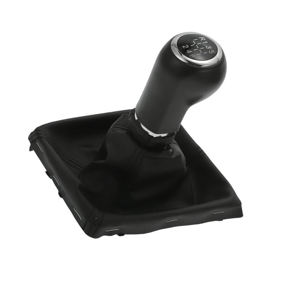 Unique Bargains Shift Knob with Boot Cover for Vauxhall for Opel Plastic Black 6 Speed Manual Stick Shifter Knob