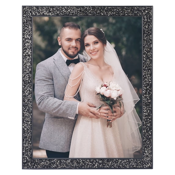 Frame Uniq Unique Bargains Shiny Picture Frames Metal Gift Photo Frame with Real ...