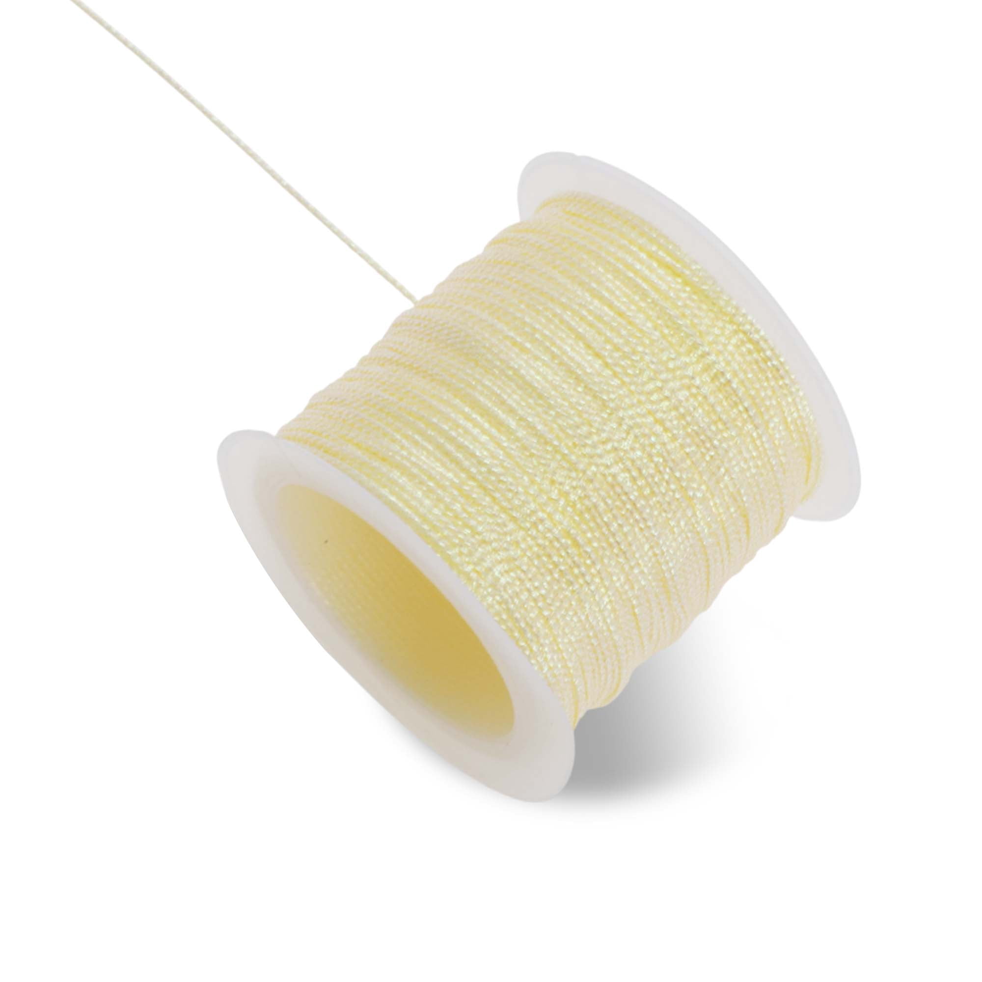 Unique Bargains Shiny String for Sewing Crafts Yellow