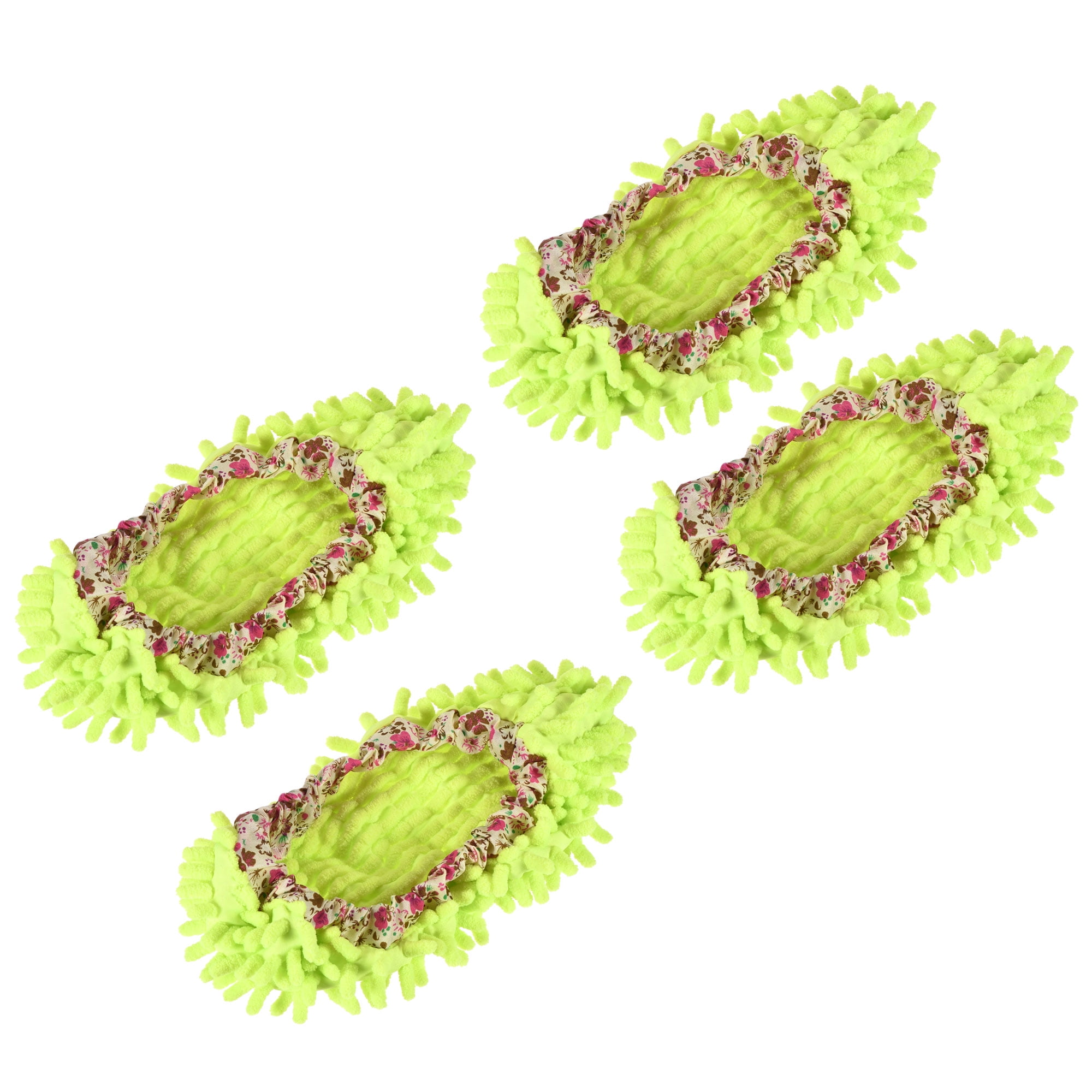 Unique Bargains Shoes Cover Multifunction Chenille Microfiber Duster Mop Green