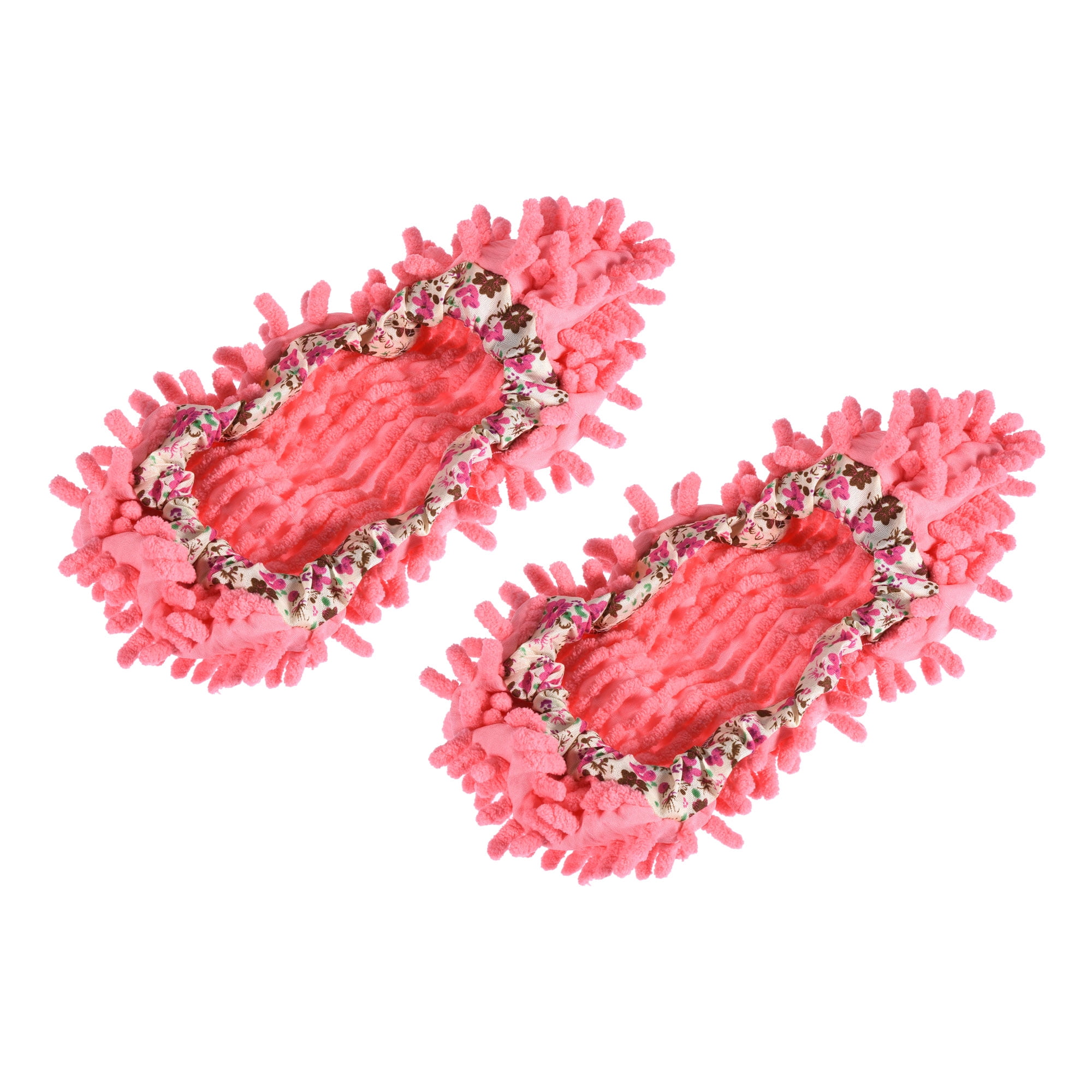 Unique Bargains Shoes Cover Multifunction Chenille Microfiber Mop Pink