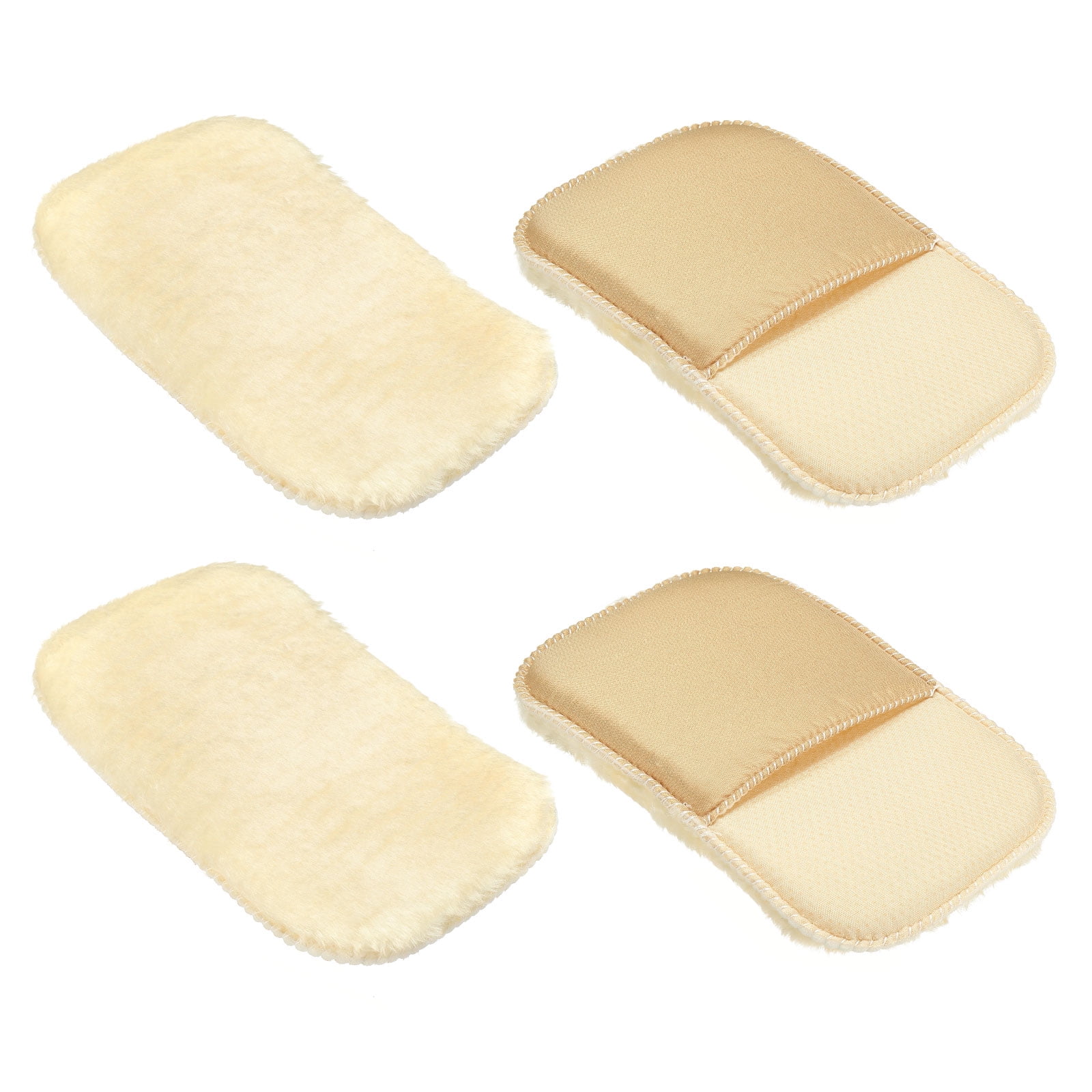 Unique Bargains Shoes Polishing Gloves Cleaning Shine Cloth for Leather Boot Yellow