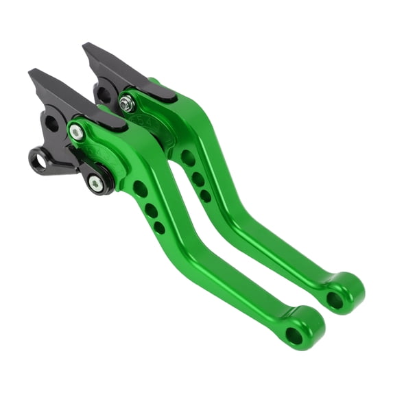 Unique Bargains Short Brake Clutch Levers for Aprilia RSV MILLE / R 99-03 Adjustable Motorcycle Handlebar Brake Lever T6 6061 Aluminum Alloy Green Handle Black End