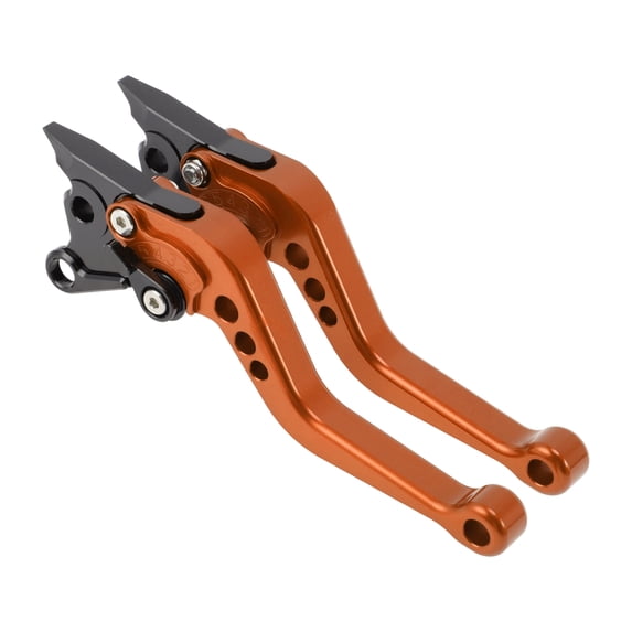 Unique Bargains Short Brake Clutch Levers for Aprilia SL1000 2000-2004 Adjustable Motorcycle Handlebar Brake Lever T6 6061 Aluminum Alloy Orange Handle Black End