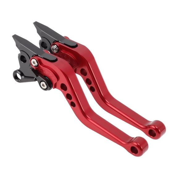 Unique Bargains Short Brake Clutch Levers for Aprilia SL1000 2000-2004 Adjustable Motorcycle Handlebar Brake Lever T6 6061 Aluminum Alloy Red Handle Black End 1 Pair