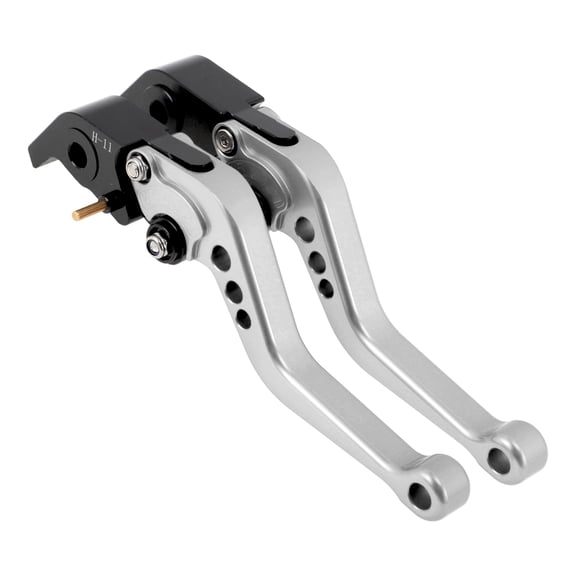 Unique Bargains Short Brake Clutch Levers for Ducati Monster 1200/S/R 2014-2020 Adjustable Motorcycle Handlebar Brake Lever Aluminum Alloy Silver Tone 1 Pair