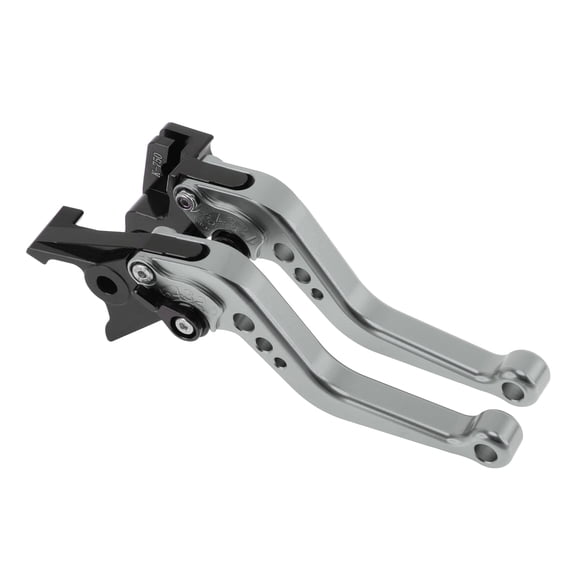 Unique Bargains Short Brake Clutch Levers for Kawasaki NINJA 650R/ER-6F/EX650 2017-2022 Adjustable Motorcycle Handlebar Brake Lever Aluminum Alloy Titanium Tone 1Pair
