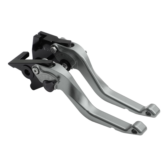 Unique Bargains Short Brake Clutch Levers for Kawasaki Ninja 500 24-25 6 Position Adjustable Motorcycle Handlebar Brake Lever Aluminum Alloy Solid Titanium Tone 1Pair