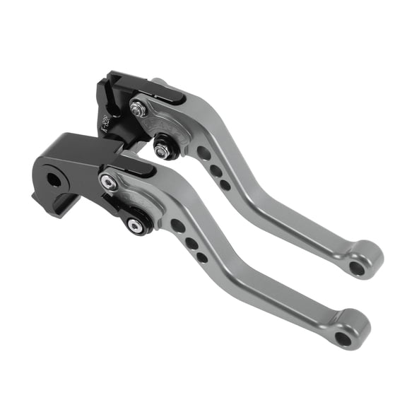 Unique Bargains Short Brake Clutch Levers for Kawasaki Z1000SX/NINJA 1000/Tourer 2011-2016 Adjustable Motorcycle Handlebar Brake Lever Aluminum Alloy Titanium Tone