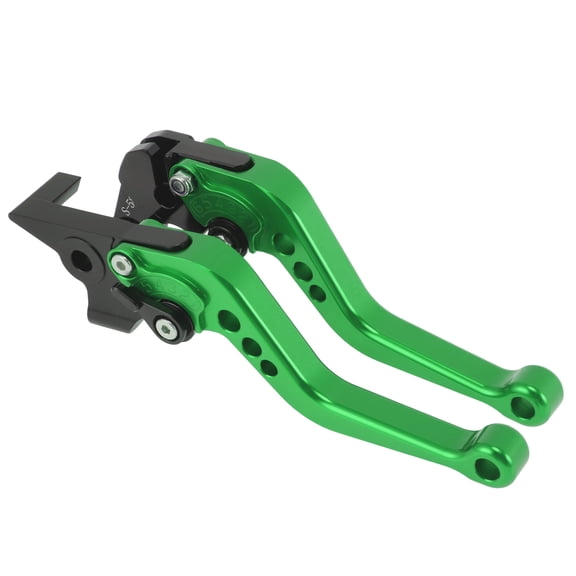 Unique Bargains Short Brake Clutch Levers for Yamaha MT-10/FZ-10 2017-2021 6 Position Adjustable Motorcycle Handlebar Brake Lever Aluminum Alloy Green 1 pair
