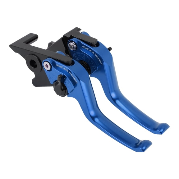 Unique Bargains Short Brake Clutch Levers for Honda Monkey 125 2019-2024 Adjustable Motorcycle Handlebar Brake Lever Aluminum Alloy Solid Blue 1 Pair