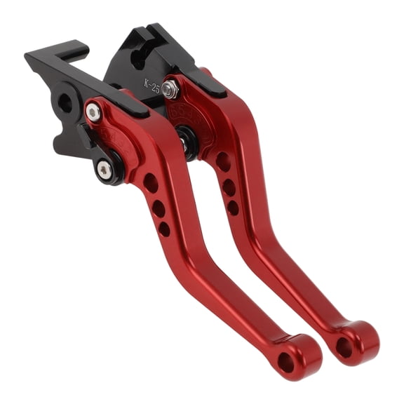 Unique Bargains Short Brake Clutch Levers for Kawasaki Ninja 300/Z300 2013-2017 Adjustable Motorcycle Handlebar Brake Lever Aluminum Alloy Red 1 Pair
