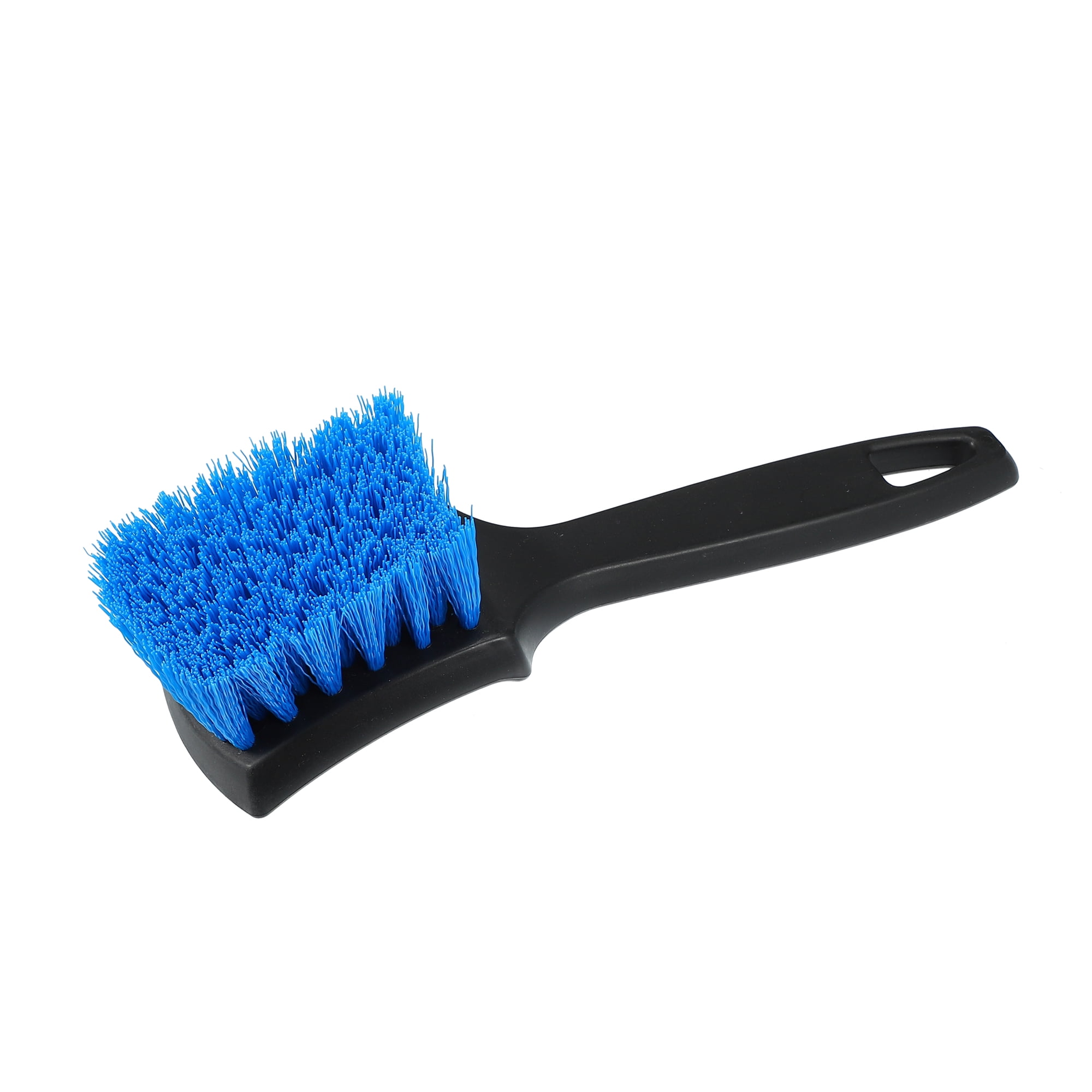 Unique Bargains Short Handle Wheel Tire Brush Soft Bristles Car Wash Blue