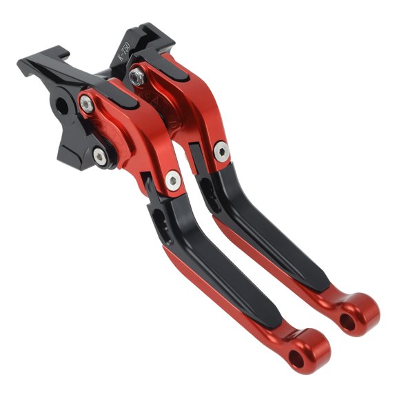 Unique Bargains Short/Long Brake Clutch Levers for Kawasaki NINJA 650R 2009-2016 Motorcycle Handlebar Brake Lever Aluminum Alloy Red Head Black Handle 1Pair