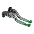 thumbnail image 1 of Unique Bargains Short/Long Brake Clutch Levers for Kawasaki ZX6R 2019-2025 Adjustable Motorcycle Handlebar Brake Lever Aluminum Alloy Titanium Handle Green End 1 pair, 1 of 7