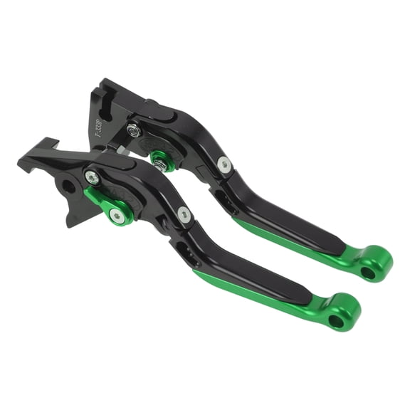 Unique Bargains Short Long Brake Clutch Levers for TRIUMPH BONNEVILLE T120 2016-2021 Adjustable Motorcycle Handlebar Brake Lever Aluminum Alloy Black Handle Green End