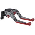 thumbnail image 1 of Unique Bargains Short Long Brake Clutch Levers for Yamaha YZF R1 15-22 6 Position Adjustable Motorcycle Handlebar Brake Lever Aluminum Alloy Titanium Handle Red End, 1 of 6