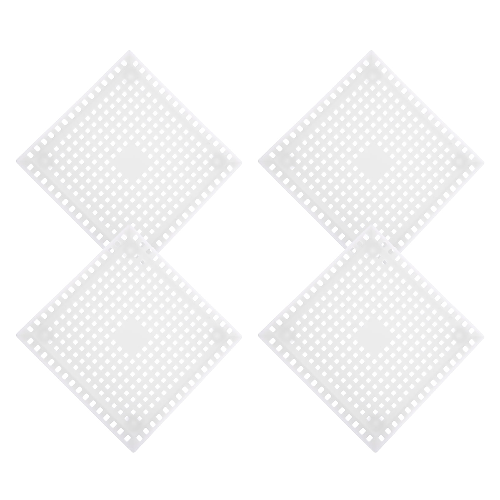 Unique Bargains Shower Drain Hair Catcher Silicone Strainer 4Pcs White