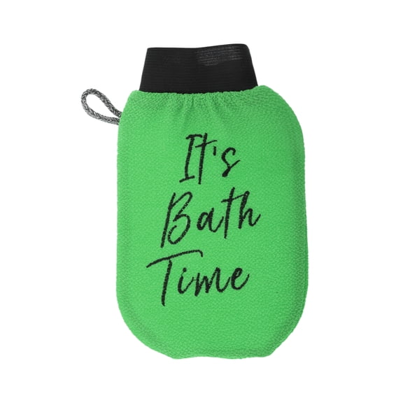 Unique Bargains Shower Gloves Exfoliating Glove for Bathroom 8.27"x5.12" Green