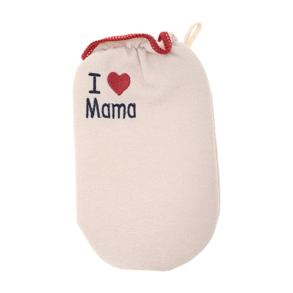 Unique Bargains Shower Gloves Exfoliating Glove for Bathroom 8.66"x5.51" Light Pink