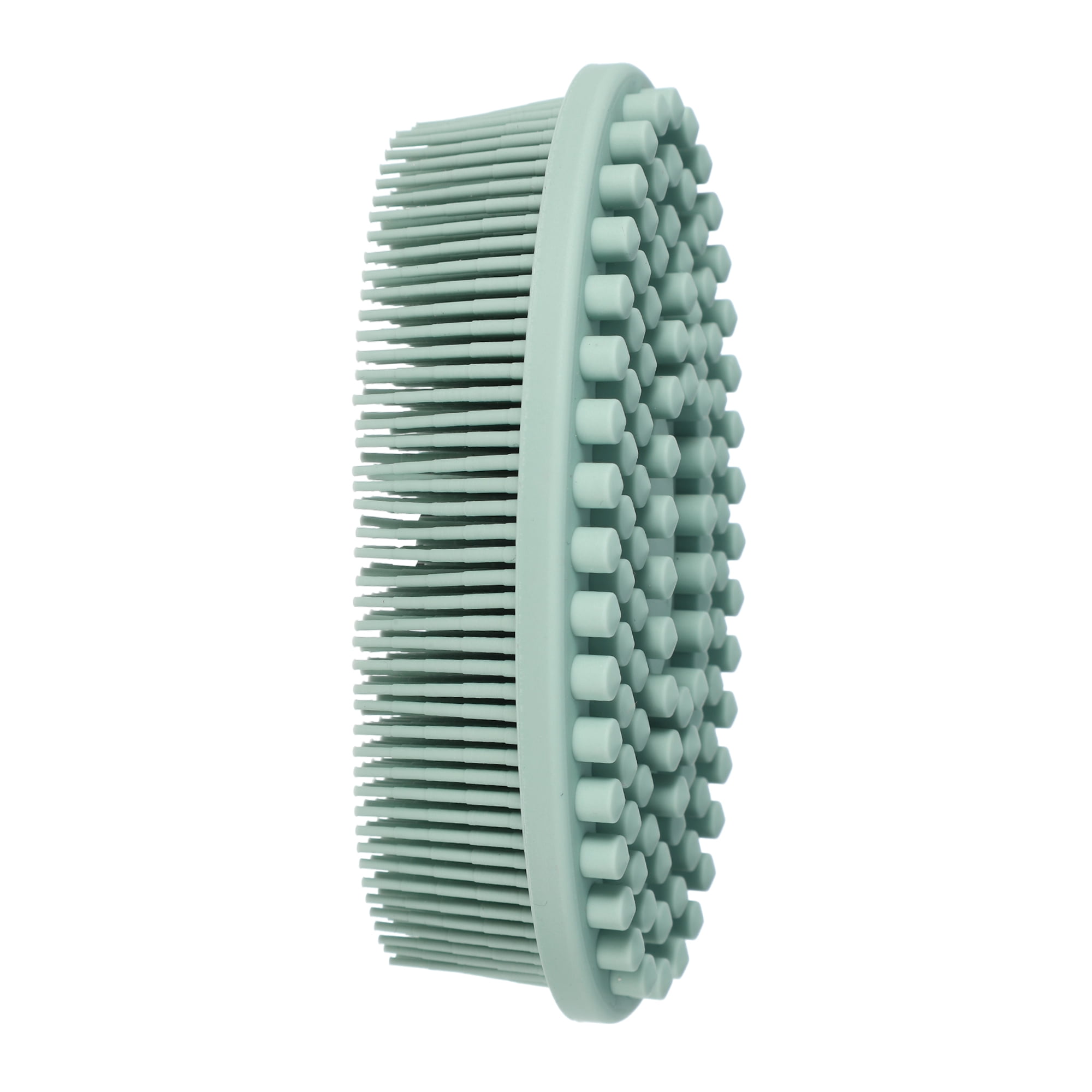 Unique Bargains Shower Silicone 2 in 1 Body Scrubber 1 Pc Green