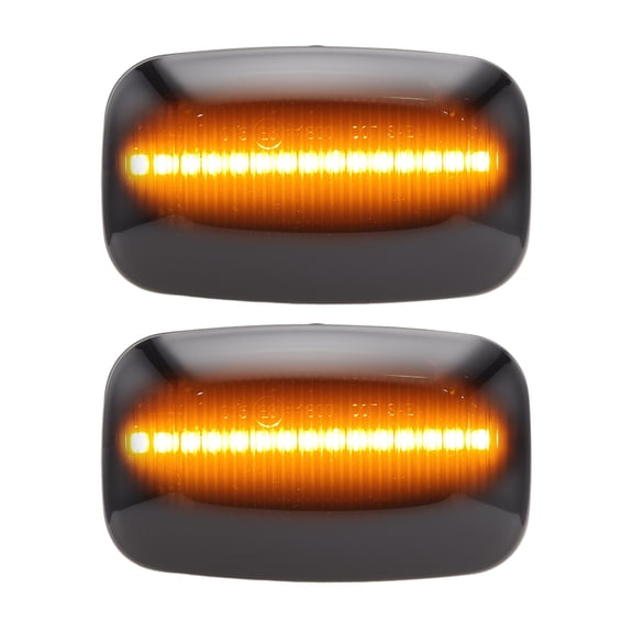 Unique Bargains Side Fender Marker Light for Toyota Land Cruiser 70 Series Yellow LED Side Fender Repeater Light Housing Fender Side Turn Signal Lamp Replacement 2Pcs