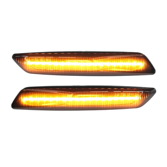 Unique Bargains Side Fender Marker Light for BMW 1 Series E81 2001-2013 LED Side Fender Repeater Light Housing Turn Signal Lamp Replacement ABS 2 pcs
