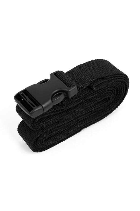 Side Release Buckle Luggage Suitcase Backpack Baggage Belt Strap 59.06'x0.98' Black