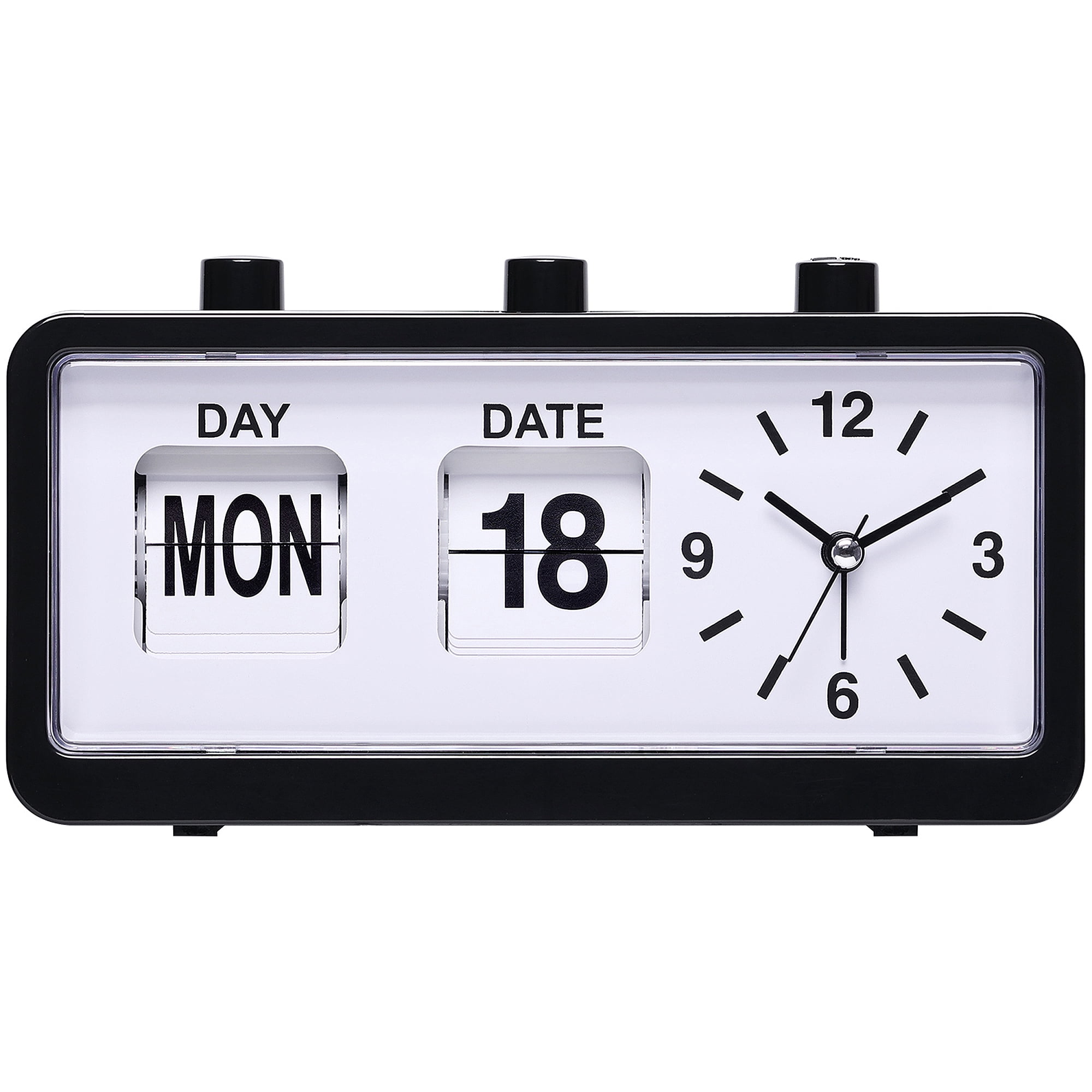 Unique Bargains Silent Non Tick Clock Black 7.8"L x 1.9"W x 3.7"H