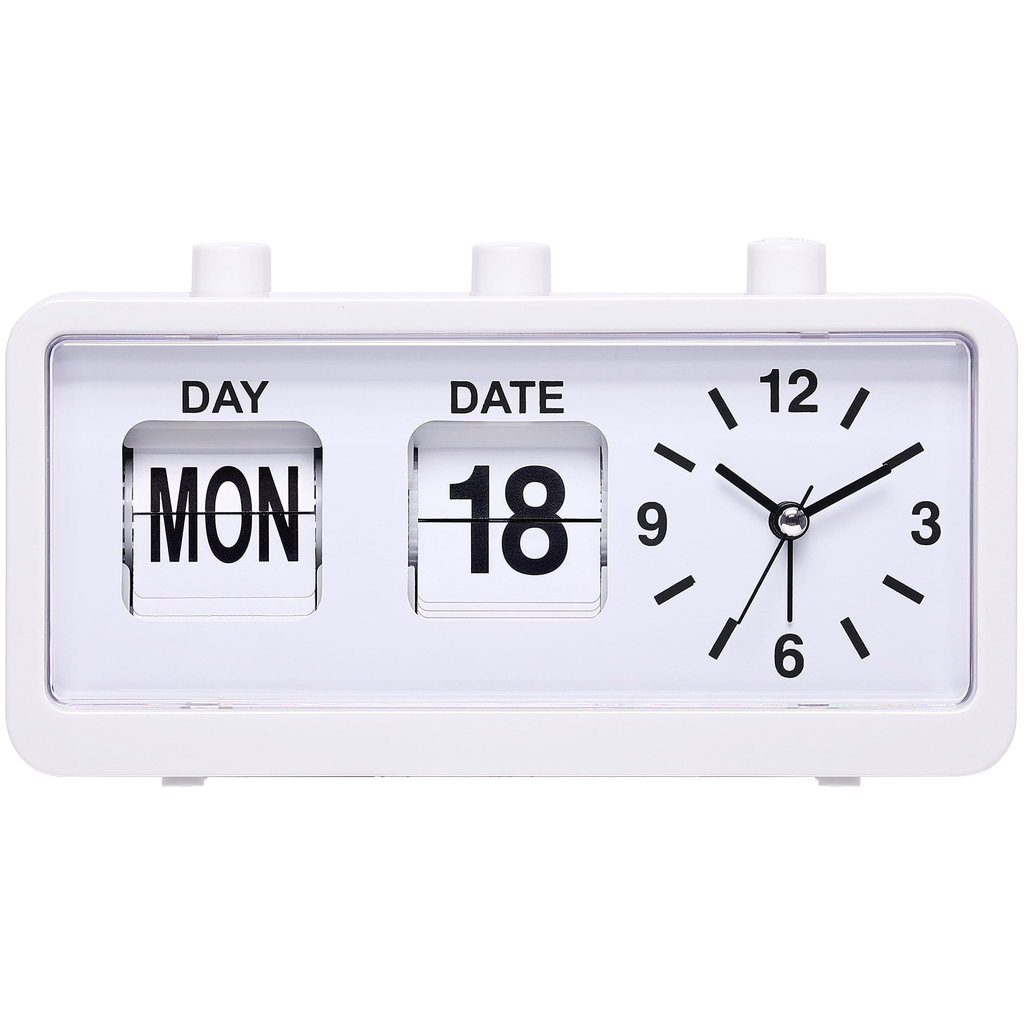 Unique Bargains Silent Non Tick Clock White 7.8"L x 1.9"W x 3.7"H