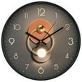thumbnail image 1 of Unique Bargains Silent Non Ticking Battery Operated  Wall Clock Black Pattern 3, 1 of 6