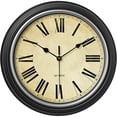 thumbnail image 1 of Unique Bargains Silent Non Ticking Battery Operated Wall Clock Black and White, 1 of 6