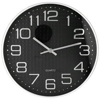 Unique Bargains Silent Non-Ticking Battery Operated Wall Clock Black