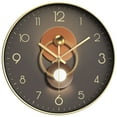 thumbnail image 1 of Unique Bargains Silent Non Ticking Battery Operated  Wall Clock Gold Pattern 4, 1 of 6