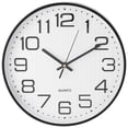 thumbnail image 1 of Unique Bargains Silent Non-Ticking Battery Operated Wall Clock White and Black, 1 of 6