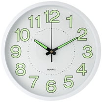 Unique Bargains Silent Non Ticking Battery Operated Wall Clock White