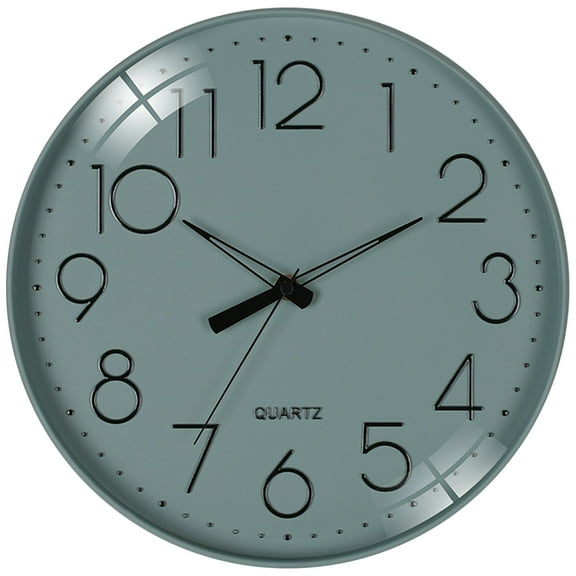 Unique Bargains Non-Ticking Modern Battery Operated Wall Clock Blue