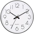 thumbnail image 1 of Unique Bargains Non-Ticking Modern Battery Operated Wall Clock White, 1 of 6