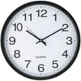 thumbnail image 1 of Unique Bargains Silent Non-Ticking Wall Clock with Big Numbers Black, 1 of 6