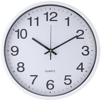 Unique Bargains Silent Non-Ticking Wall Clock with Big Numbers White