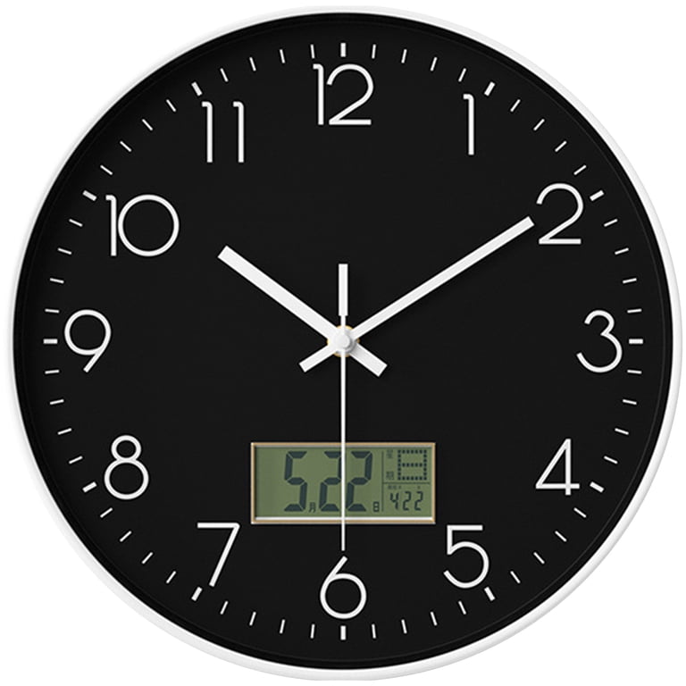 Unique Bargains Silent Non Ticking Wall Clock with Date and