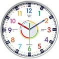 thumbnail image 1 of Unique Bargains Silent Wall Clock Non Ticking Battery-Powered White Pattern 4, 1 of 6