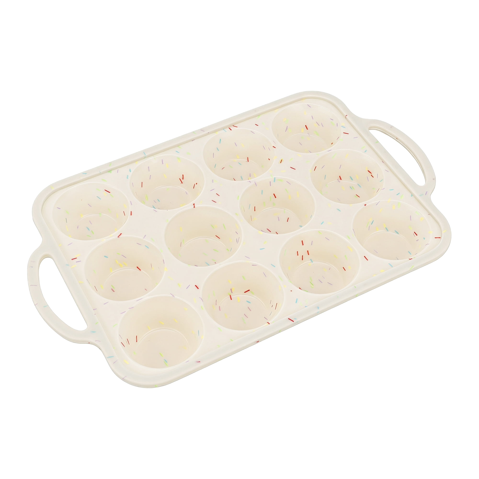 Unique Bargains Silicone Baking Pan Nonstick with Dual Handle for Bread Beige A 14.8"x9.1"